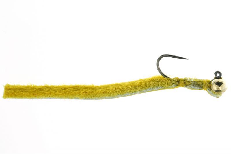 Noodle Time Yellow Bakugan Feather Jig GoFly Custom Fly Premium Trout