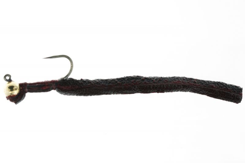 Noodle Time Dark Raspberry Bakugan Feather Jig GoFly Custom Fly Premium Trout