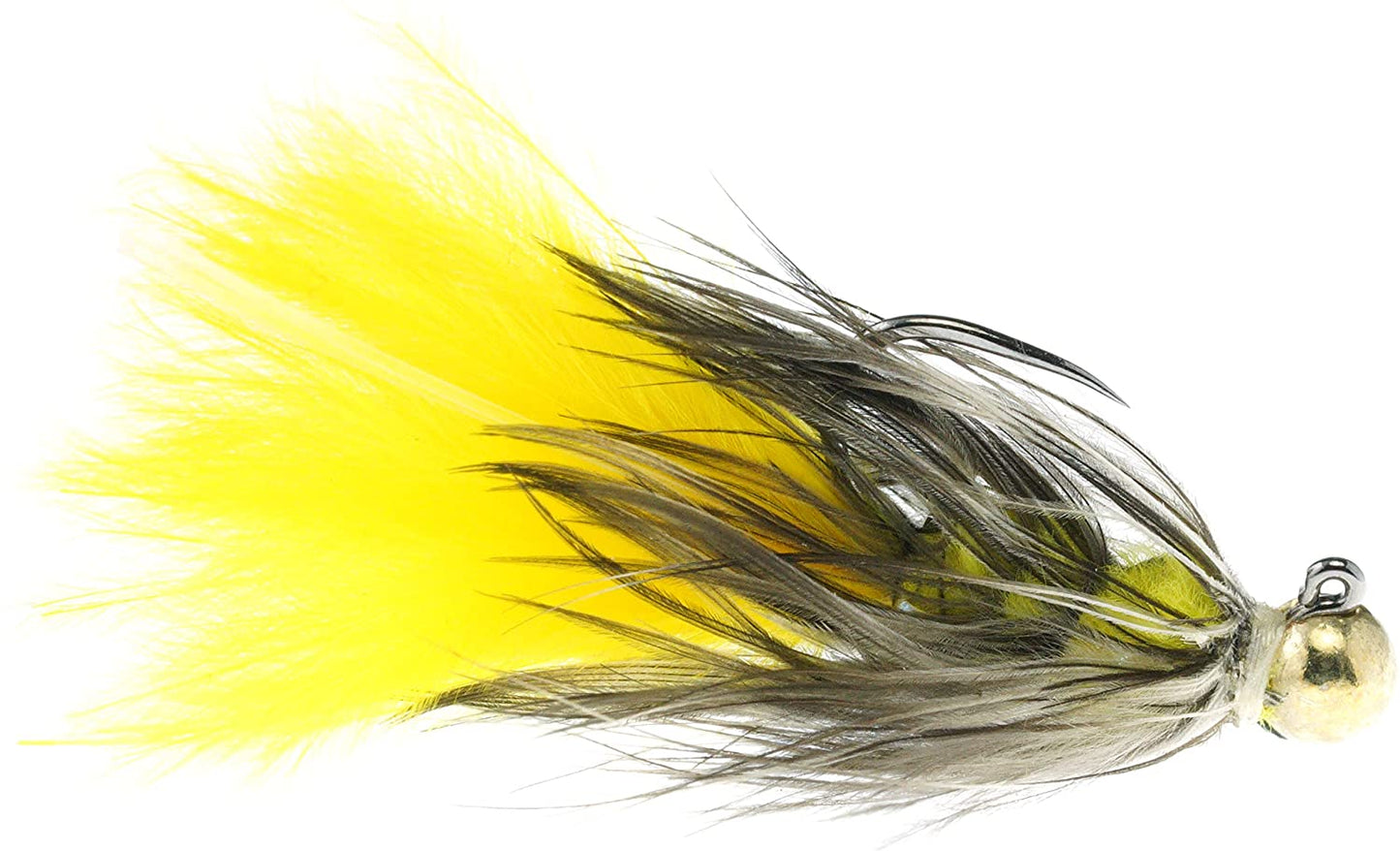 Zig Luggage Hot Yellow GoFly Pure Domestic Feather Jig GoFly Custom Fly Premium Trout