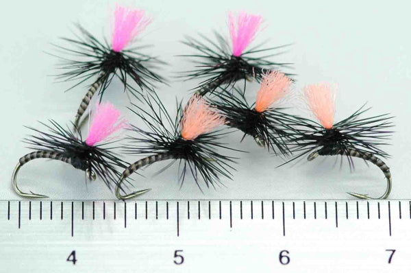 ADW Midge Parachute Black #16 Set of 6