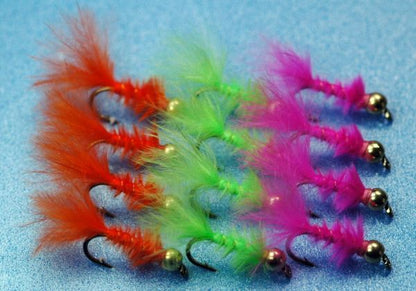 Bead head marabou, 3 colors, set of 12