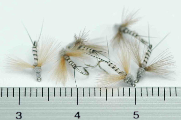 CDC Spinner Muskrat Gray Quill Body #18 Set of 6