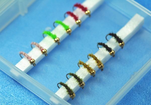 Bead Head Seal Suffer Pupa 6 colors, set of 12