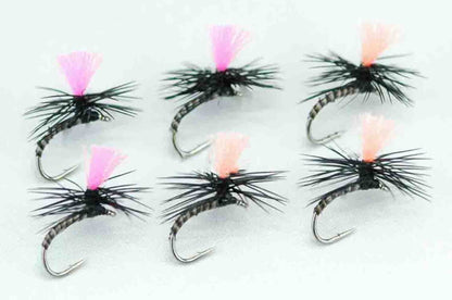 ADW Midge Parachute Black #18 Set of 6