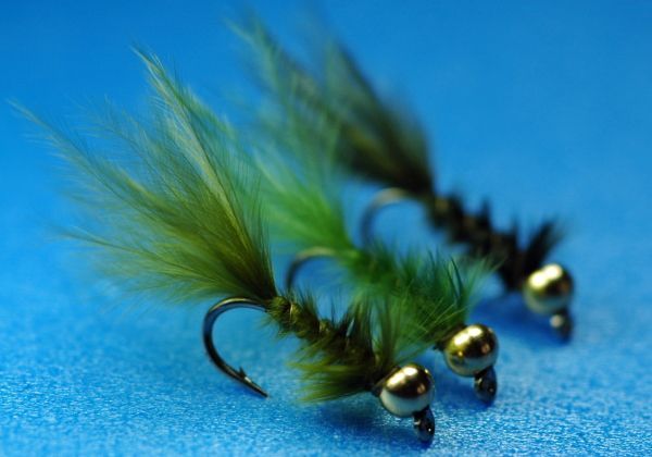 Bead head marabou, 3 colors, set of 12