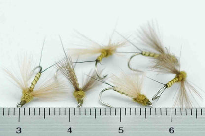 CDC Spinner Blue Wing Olive Quill Body #16 Set of 6