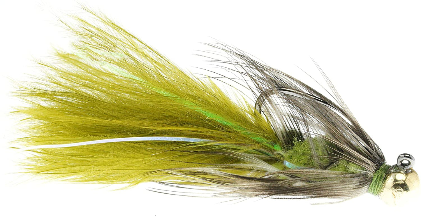 Zig Luggage Dark Olive GoFly Pure Japanese Made Feather Jig GoFly Custom Fly Premium Trout