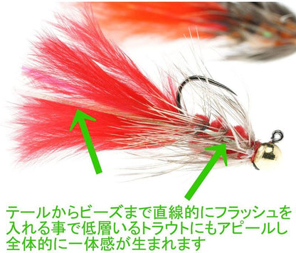 Zig Luggage Chartreuse GoFly Pure Domestic Feather Jig GoFly Custom Fly Premium Trout