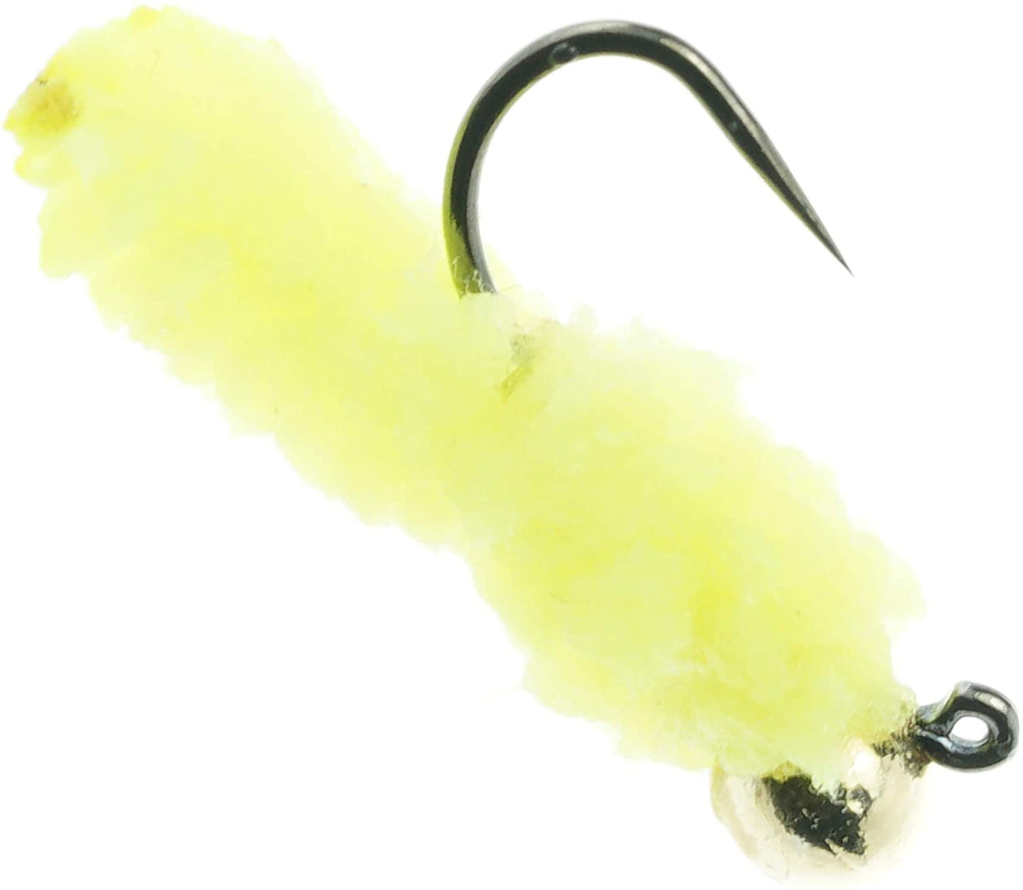 Jig Mook FL Yellow GoFly Pure Domestic Feather Jig GoFly Custom Fly Premium Trout