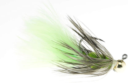 Zig Luggage Chartreuse GoFly Pure Domestic Feather Jig GoFly Custom Fly Premium Trout