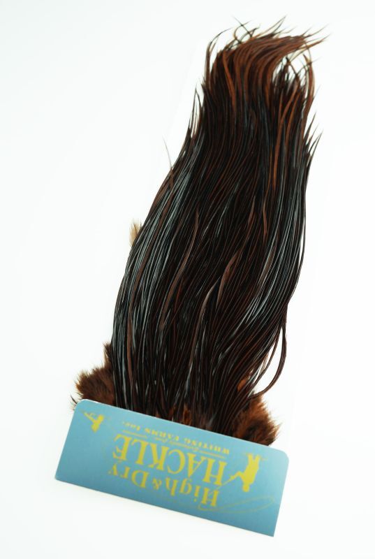 Whiting High & Dry Cock Hackle/HIGH&DRY ROOSTER CAPE Grizzly Dyed Coachman Brown