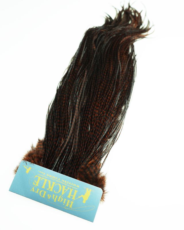 Whiting High & Dry Cock Hackle/HIGH&DRY ROOSTER CAPE Grizzly Dyed Coachman Brown