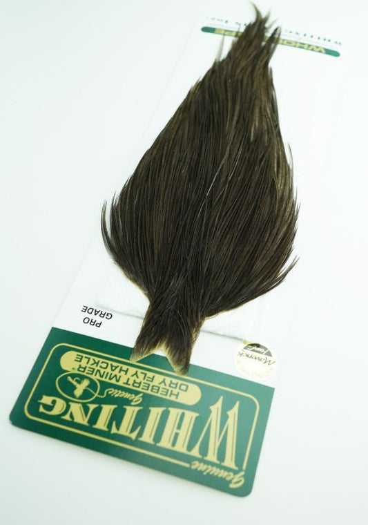 Whiting Hebert Cock Hackle Professional Grade Dark Grey Dun A