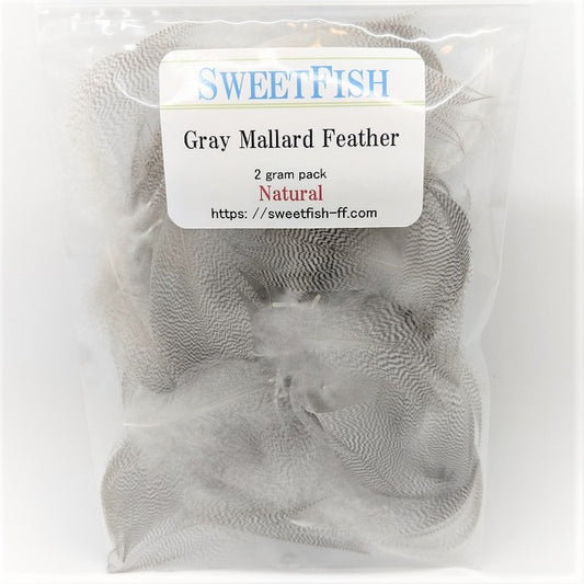 Gray Mallard Feather Bulk Pack Sweetfish