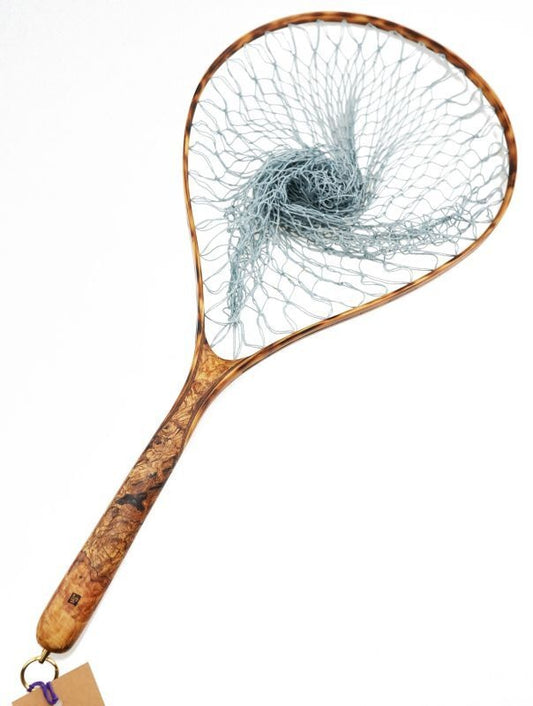 Kuni Net Custom Net Kuni Landing Net Mainstream, Lake, Cherry Trout Superb Hananashi varnish Long Straight No.13